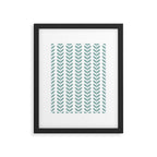 Scandinavian Mid Century Pattern 1950s Blue Framed Art Print Gallery Image 6