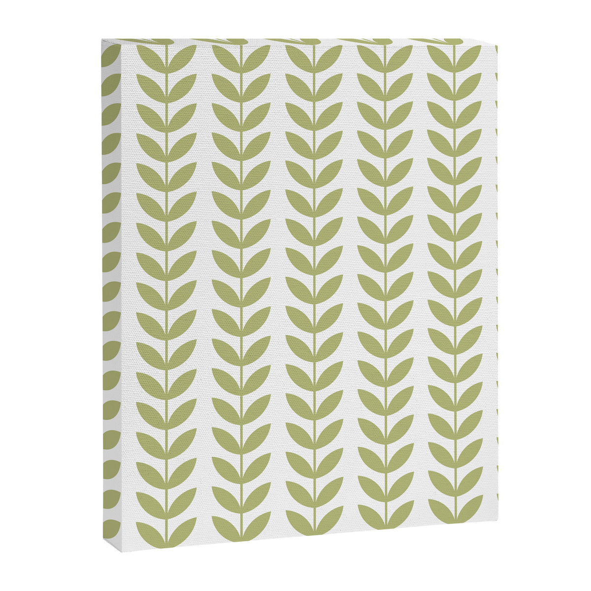 Scandinavian Mid Century Pattern Green Canvas Print Gallery Image 8