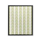 Scandinavian Mid Century Pattern Green Framed Canvas Print Gallery Image 8
