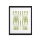 Scandinavian Mid Century Pattern Green Framed Art Print Gallery Image 6