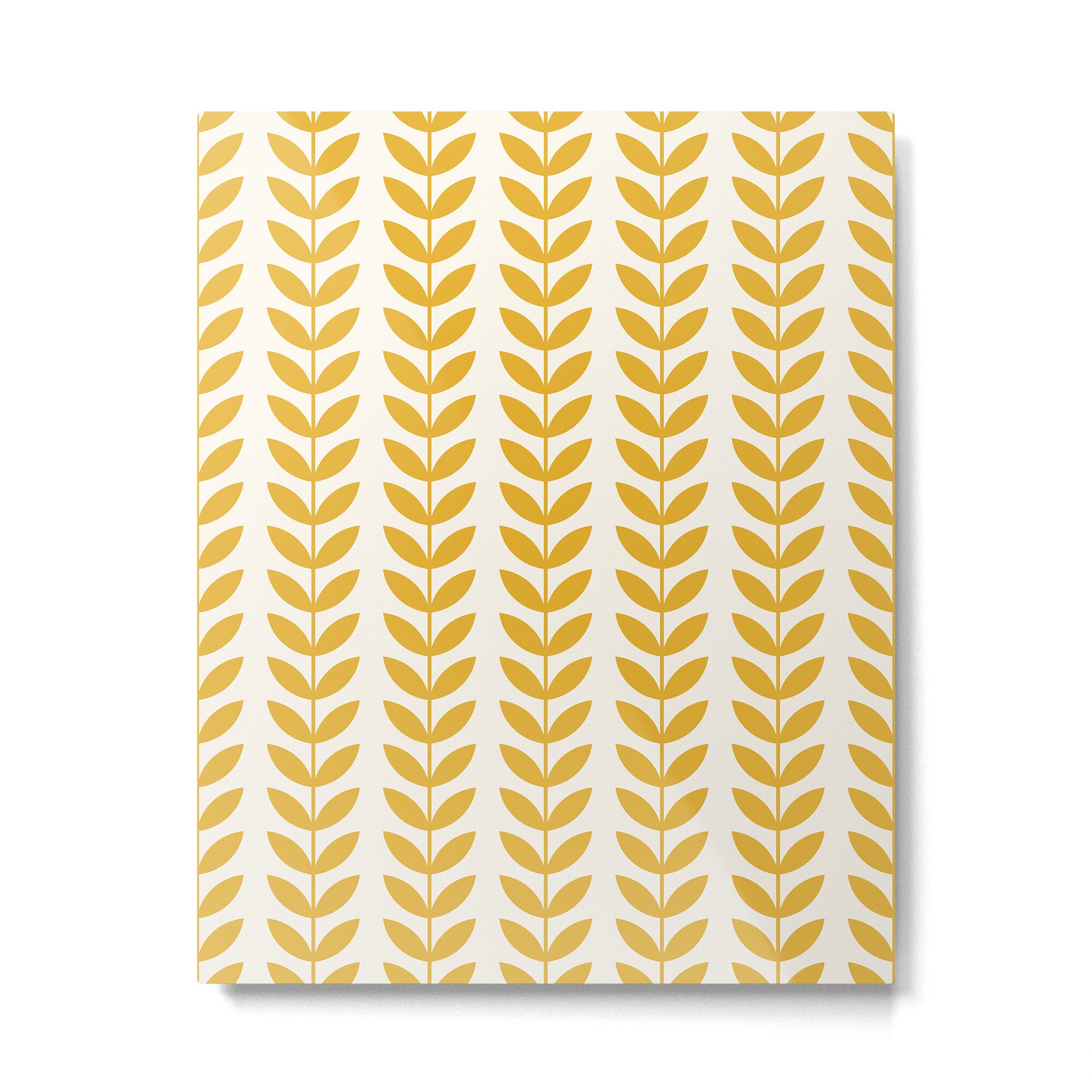Scandinavian Mid Century Pattern Yellow Metal Print Gallery Image 6
