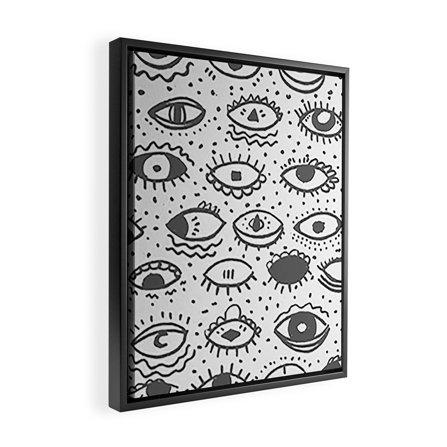 EYES PATTERN Framed Canvas Print Gallery Image 2