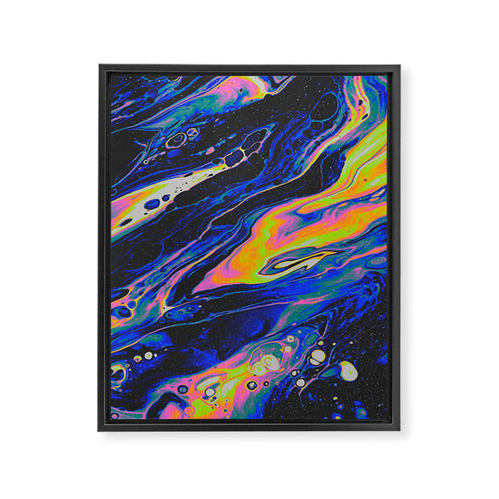 SLOW ICE + OLD MOON Framed Canvas Print Gallery Image 1