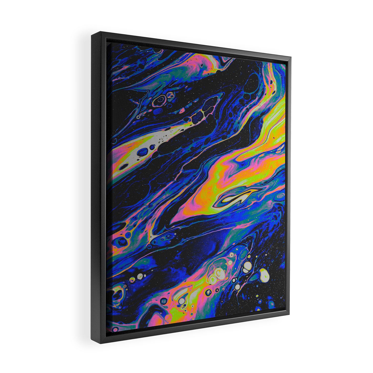SLOW ICE + OLD MOON Framed Canvas Print Gallery Image 2