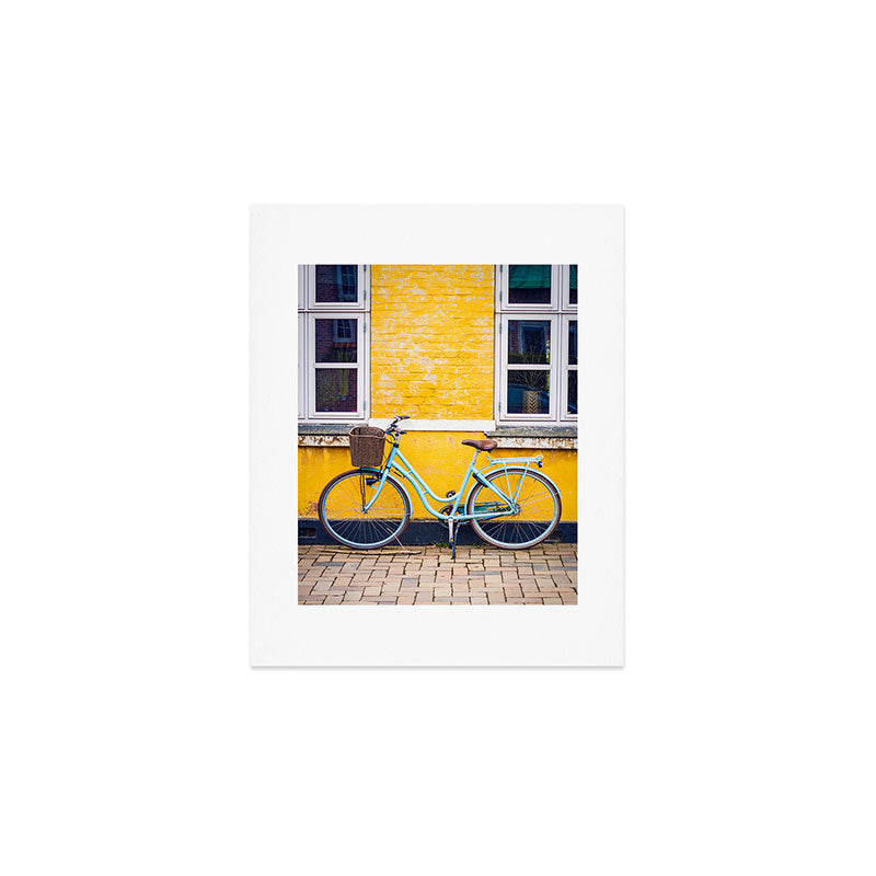 Bike and yellow Art Print Gallery Image 1
