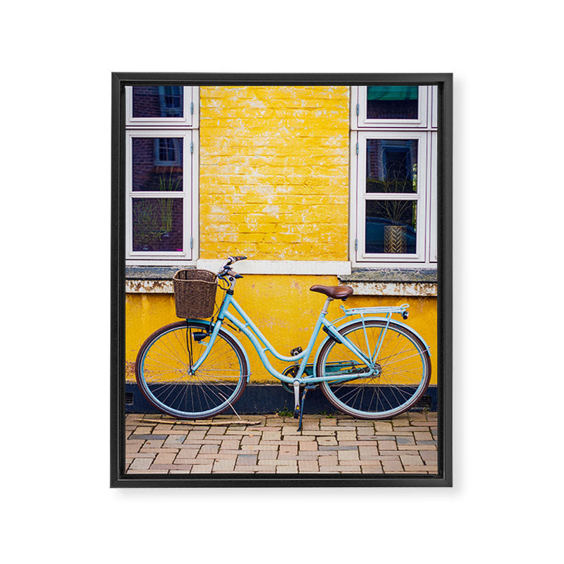 Bike and yellow Framed Canvas Print Gallery Image 6