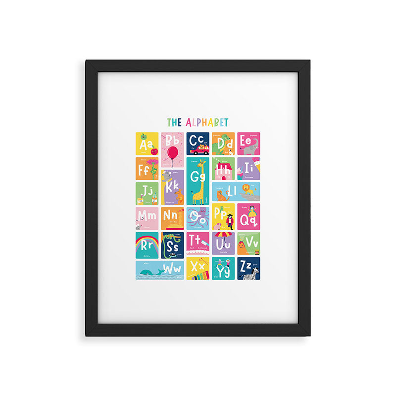 Children's Alphabet Print â Colourful Framed Art Print Gallery Image 5