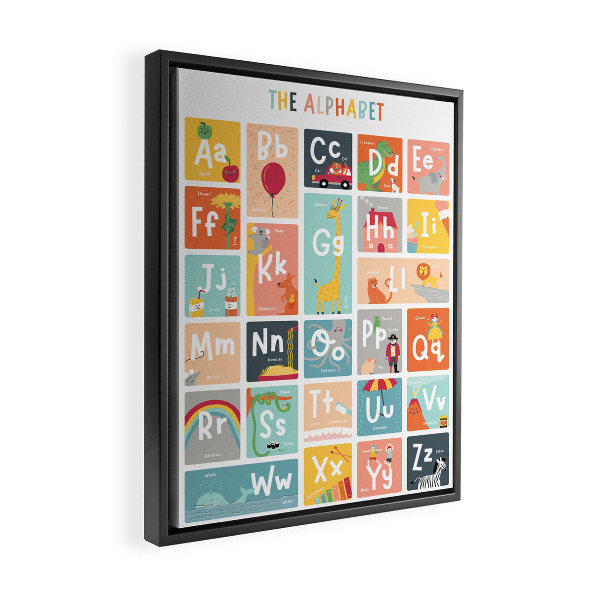 Children's Alphabet Print â Gender neutral Framed Canvas Print Gallery Image 2