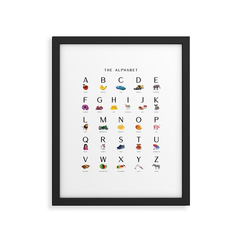 Children's Alphabet Print â Minimal Framed Art Print Gallery Image 5