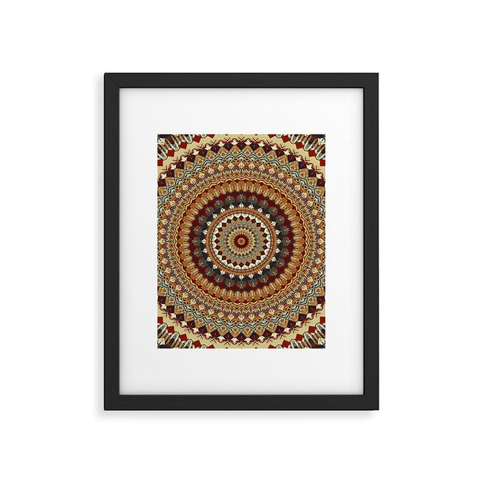 Earthy Mandala Framed Art Print Gallery Image 1