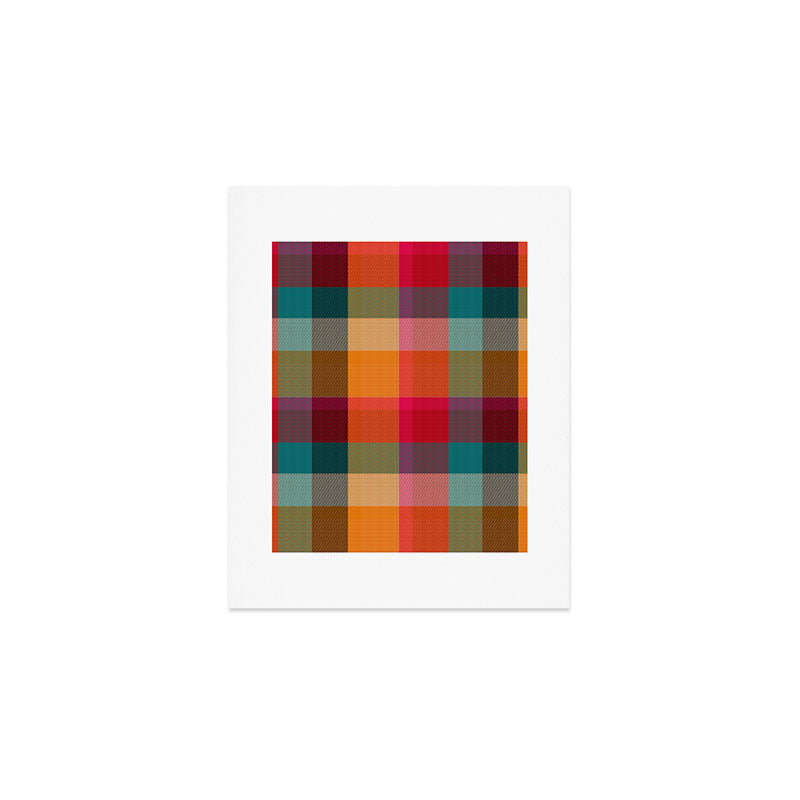 Rainbow Plaid 1 Art Print Gallery Image 1