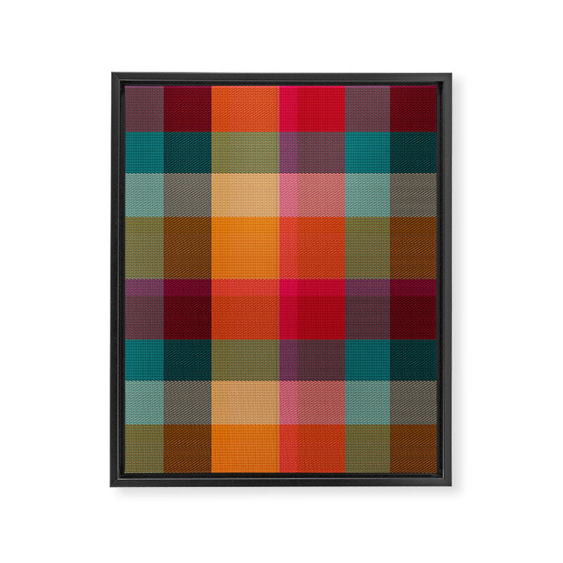 Rainbow Plaid 1 Framed Canvas Print Gallery Image 8