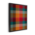 Rainbow Plaid 1 Framed Canvas Print Gallery Image 2