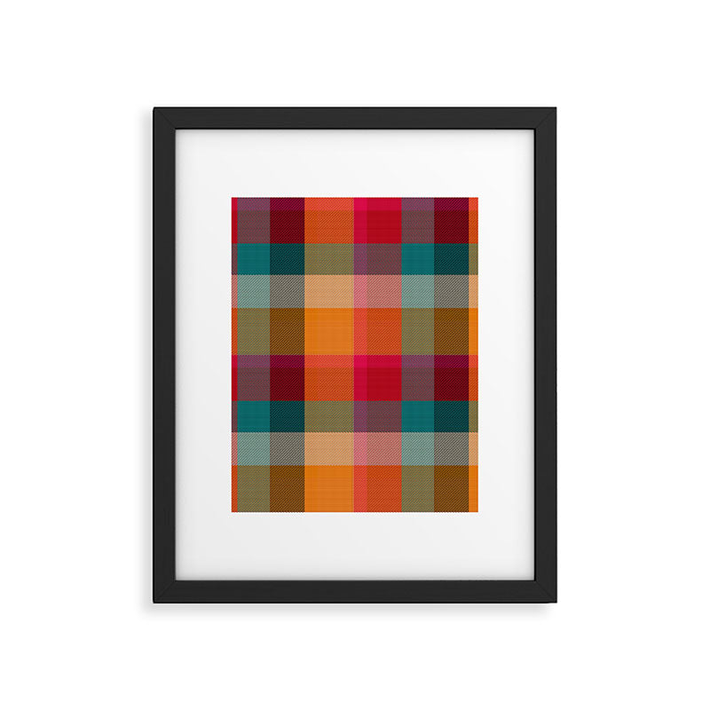 Rainbow Plaid 1 Framed Art Print Gallery Image 6