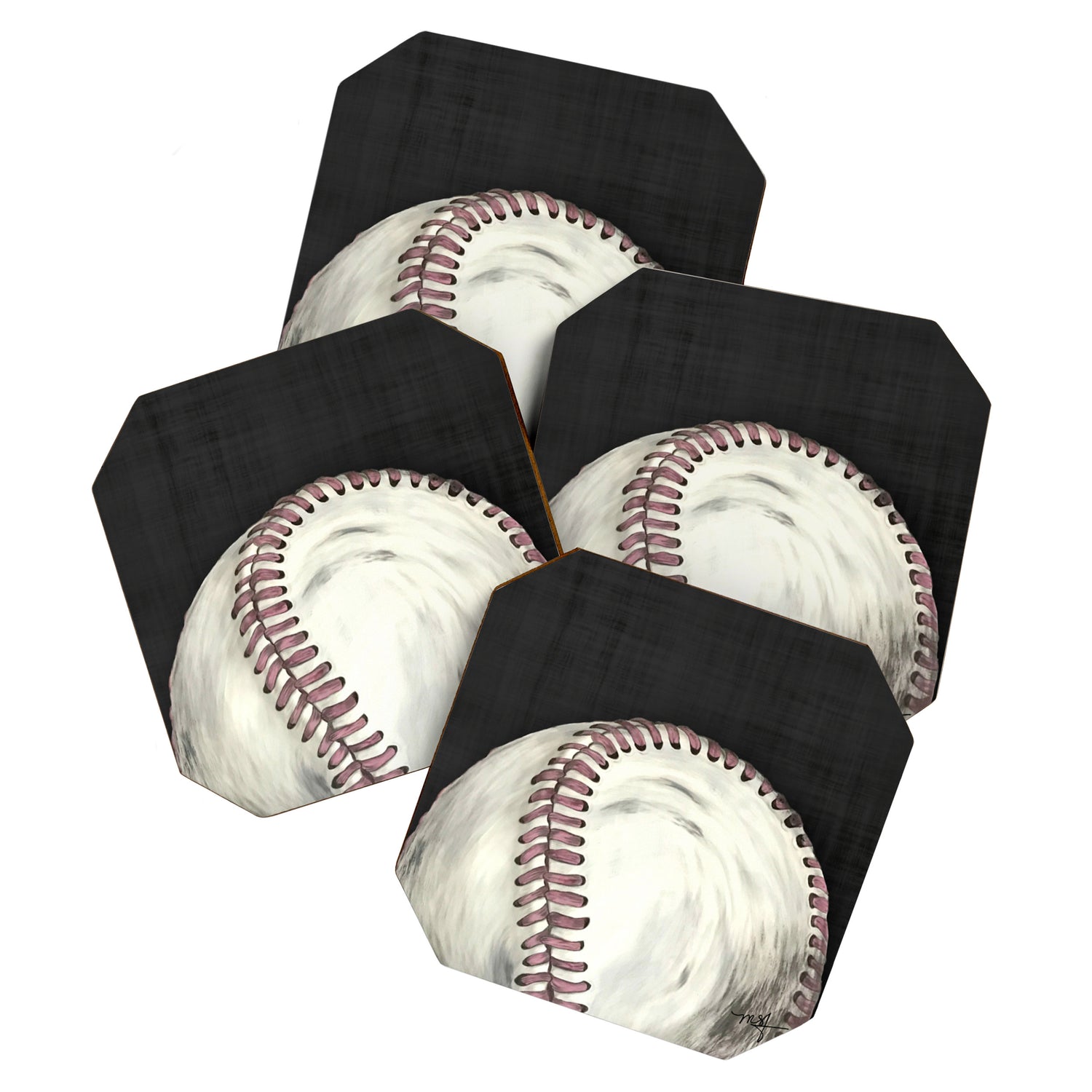 Vintage Baseball Art Coaster Gallery Image 1