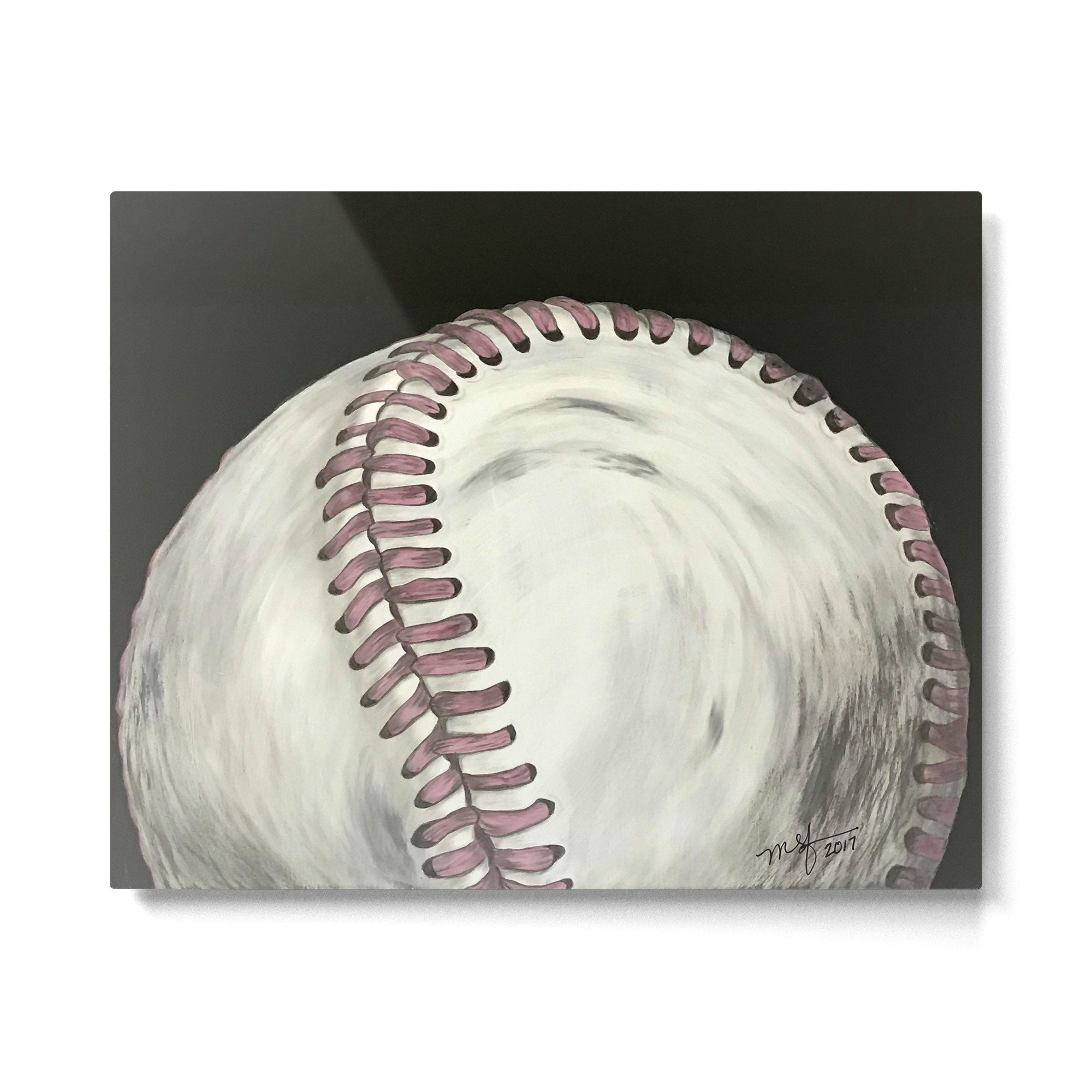 Vintage Baseball Art Metal Print Gallery Image 6