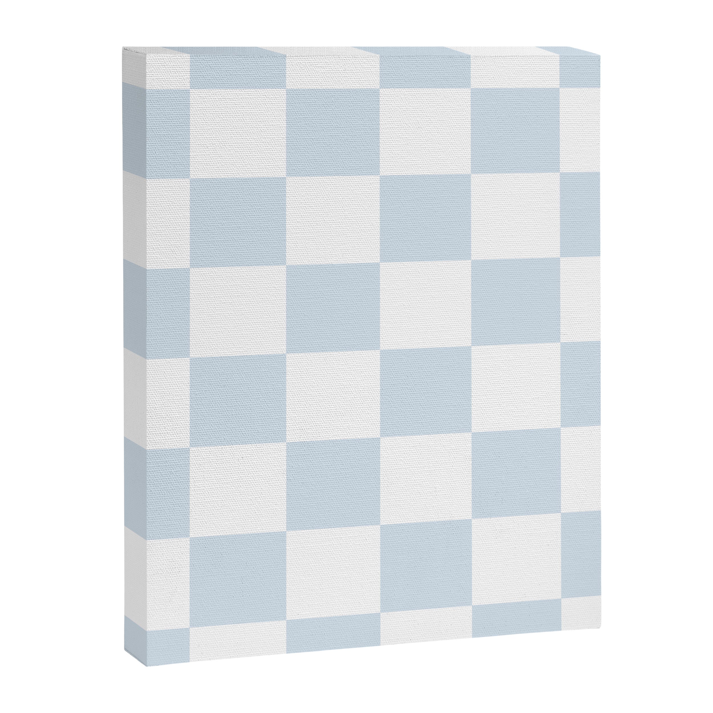 pale blue and white checkered nursery style design for boys Canvas Print Gallery Image 8