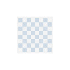 pale blue and white checkered nursery style design for boys Art Print Gallery Image 1