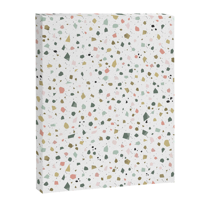 terrazzo stracciatella marble texture decorative pattern Canvas Print Gallery Image 1