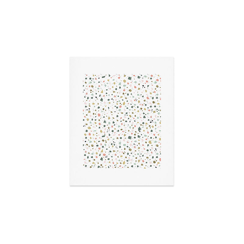 terrazzo stracciatella marble texture decorative pattern Art Print Gallery Image 1
