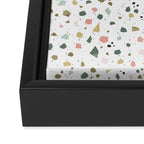terrazzo stracciatella marble texture decorative pattern Framed Canvas Print Gallery Image 3