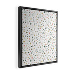 terrazzo stracciatella marble texture decorative pattern Framed Canvas Print Gallery Image 2