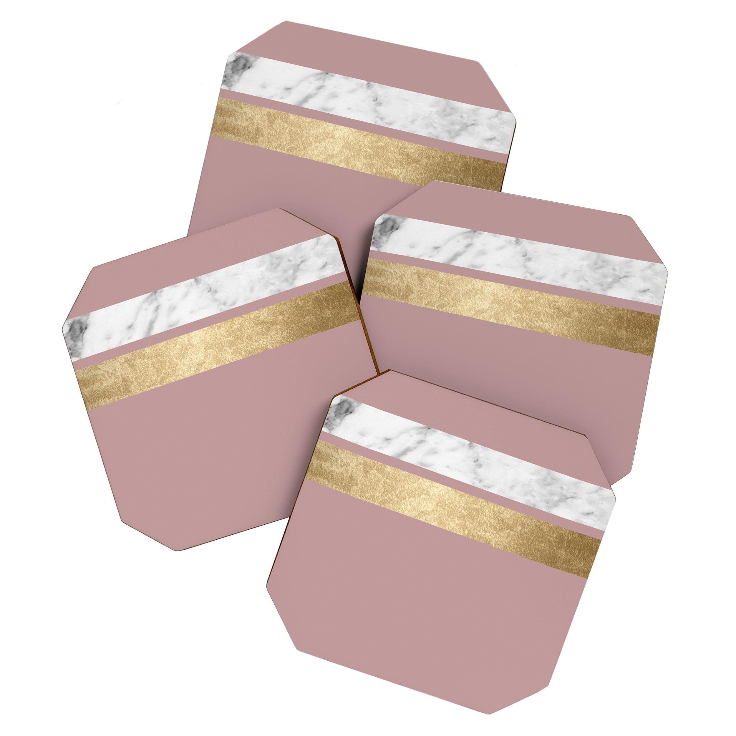 Mauve in the night marble Coaster Gallery Image 1