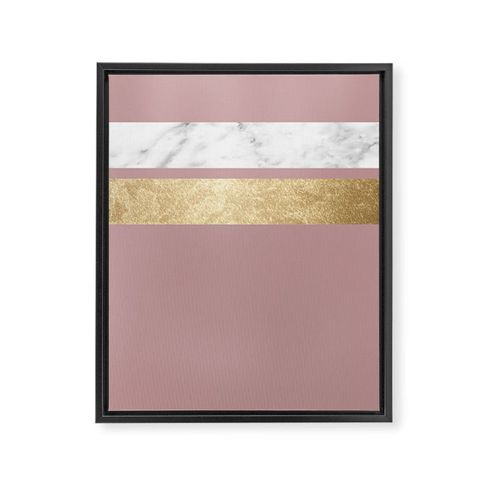 Mauve in the night marble Framed Canvas Print Gallery Image 1
