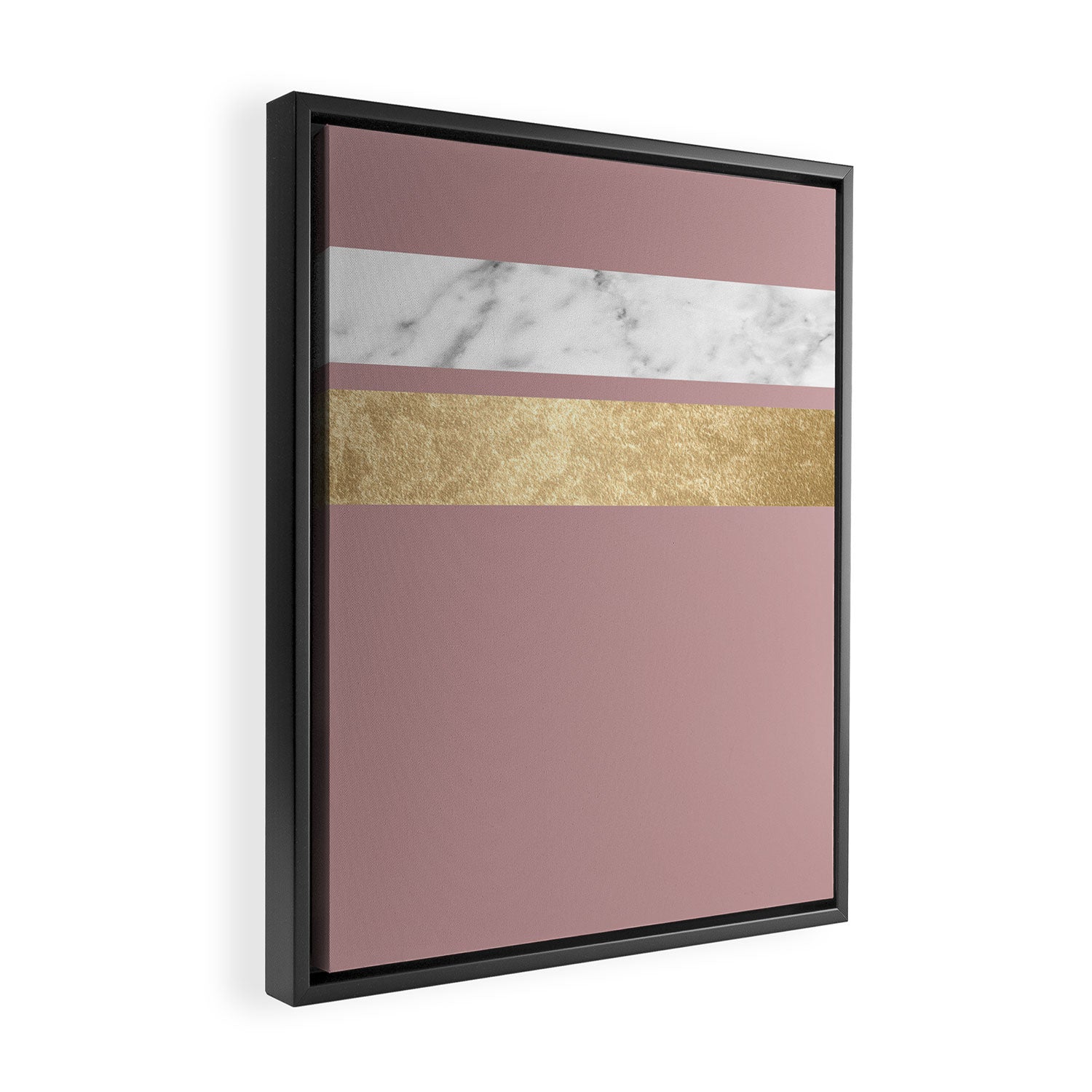 Mauve in the night marble Framed Canvas Print Gallery Image 2