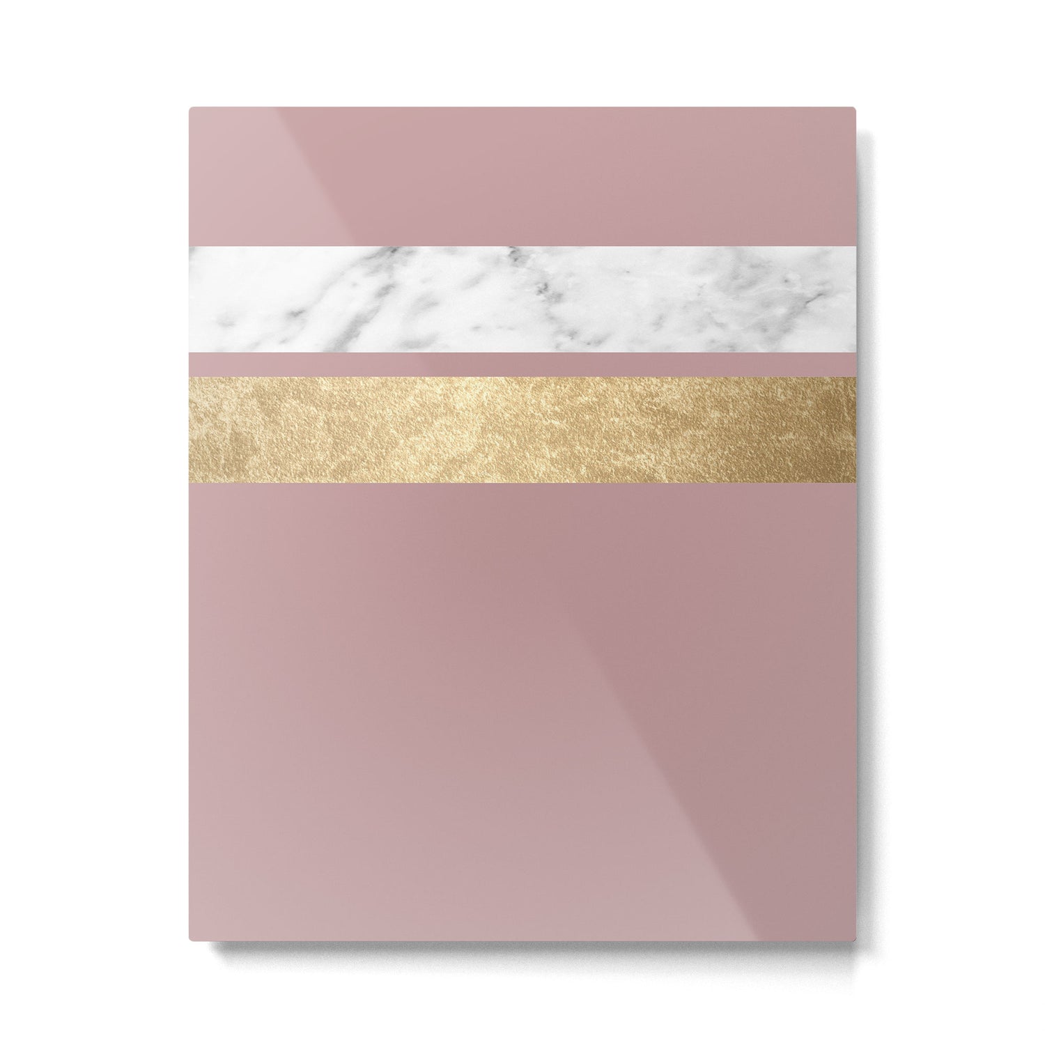Mauve in the night marble Metal Print Gallery Image 6