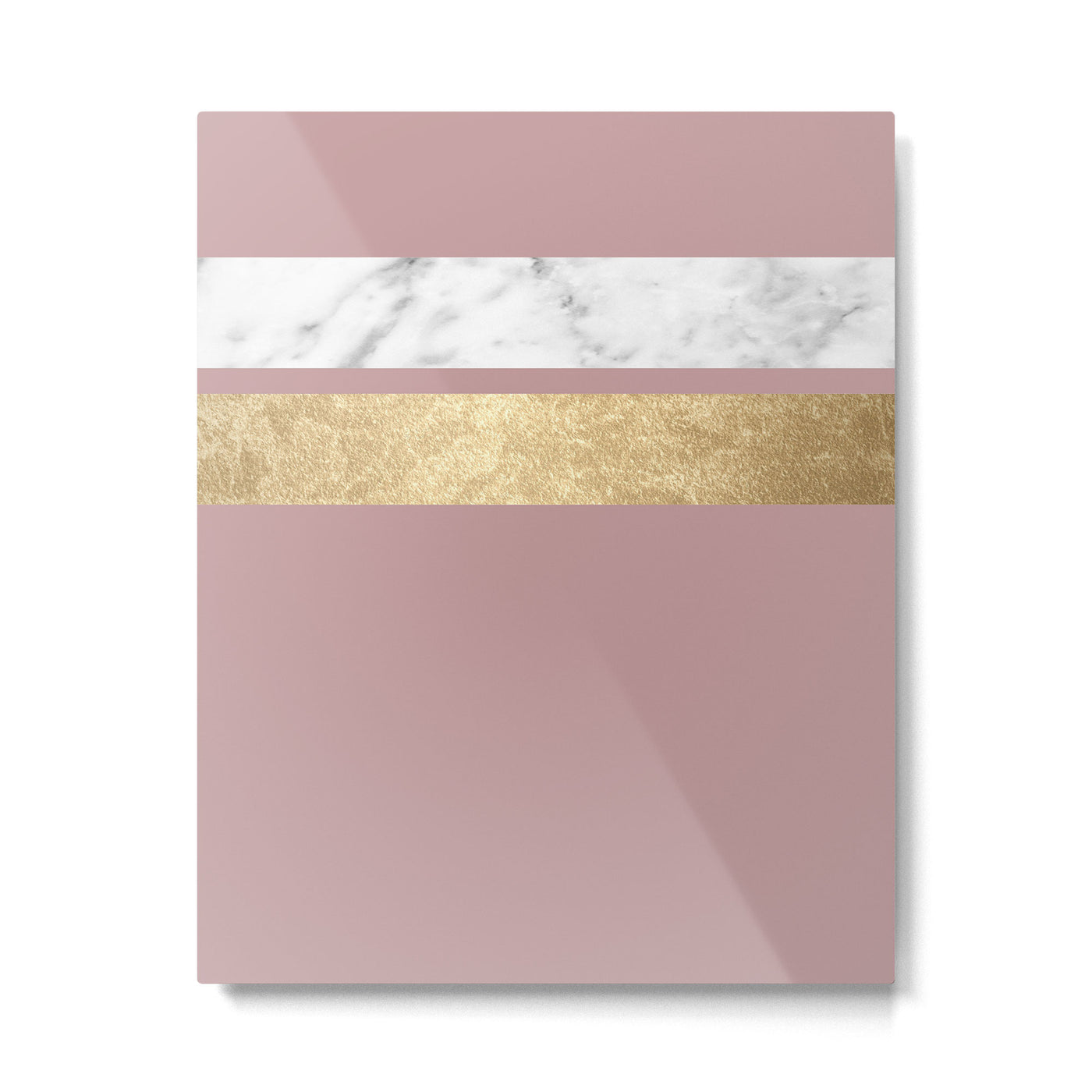 Mauve in the night marble Metal Print