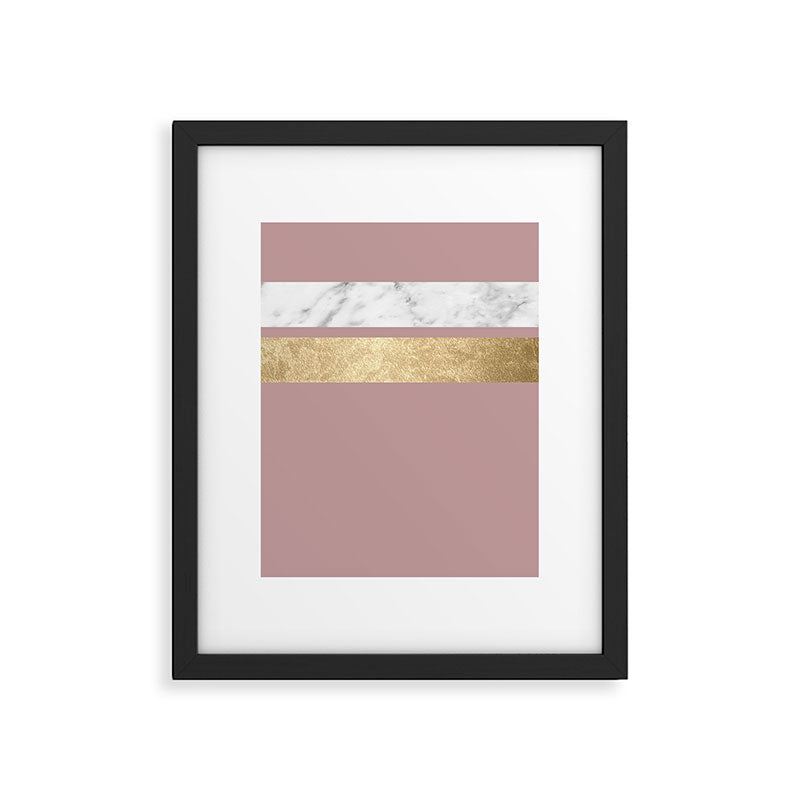 Mauve in the night marble Framed Art Print Gallery Image 6