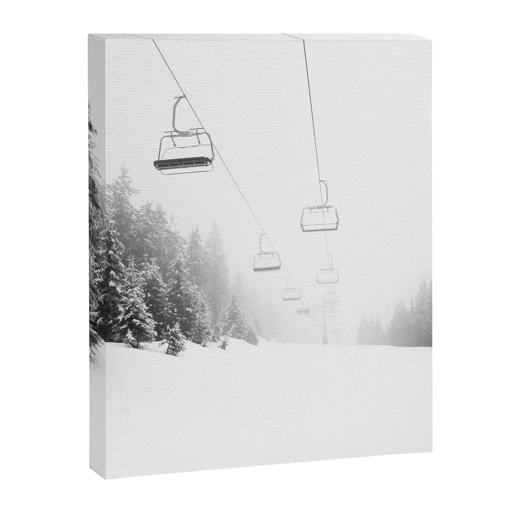 Chairlift Over Ski Slopes Canvas Print Gallery Image 6
