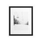 Chairlift Over Ski Slopes Framed Art Print Gallery Image 5