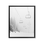 Ski Gondolas , Ski Lift Framed Canvas Print Gallery Image 6