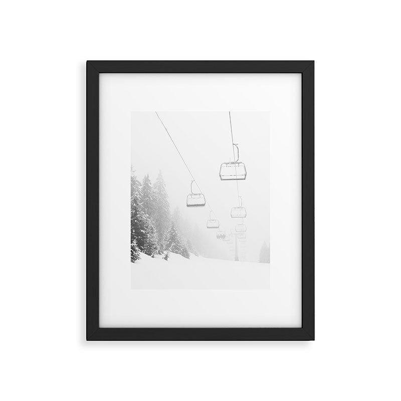 Ski Gondolas - Ski Lift Framed Art Print Gallery Image 5