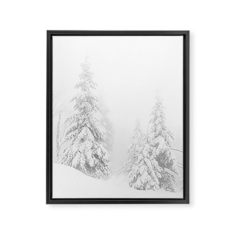 Snow Covered Winter Pine Trees Framed Canvas Print Gallery Image 6
