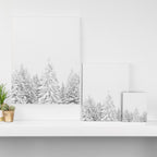 Snowy Evergreen Forest Canvas Print Gallery Image 3