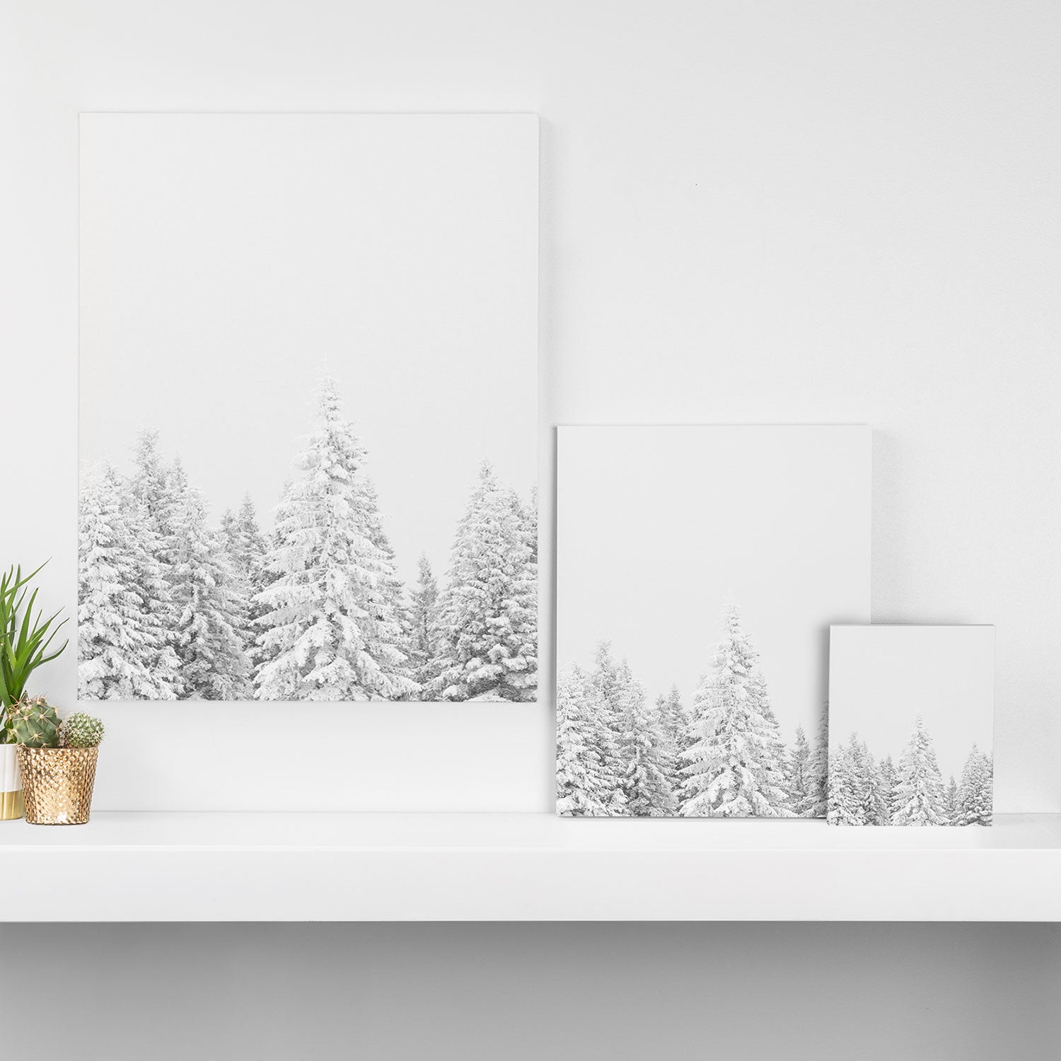 Snowy Evergreen Forest Canvas Print Gallery Image 3