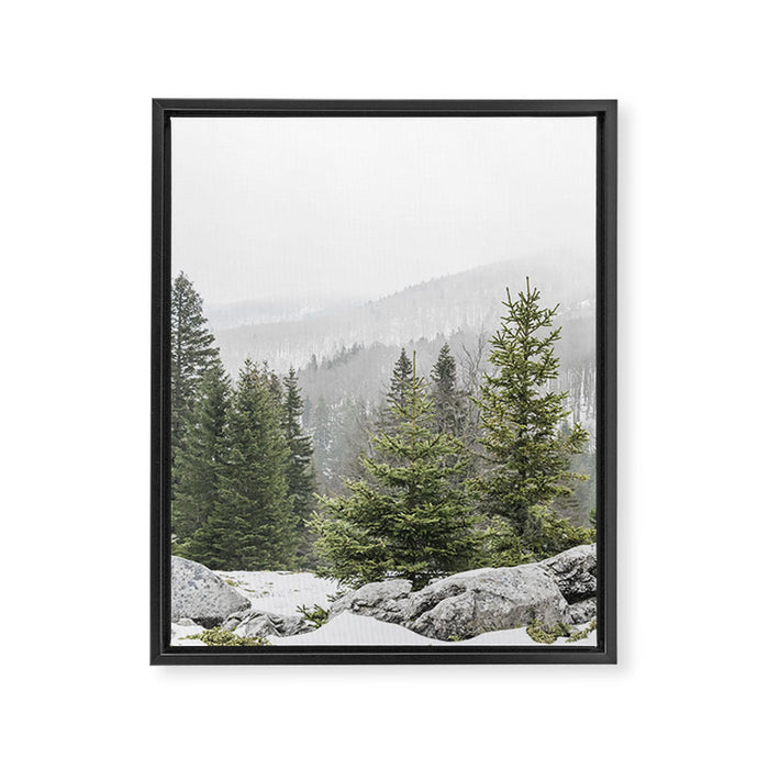 Winter Forest Landscape  Framed Canvas Print Gallery Image 1