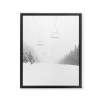 Winter Ski Lift Framed Canvas Print Gallery Image 6