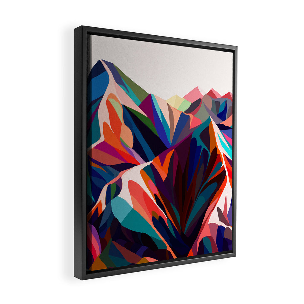 Mountains sunset warm Framed Canvas Print Gallery Image 2