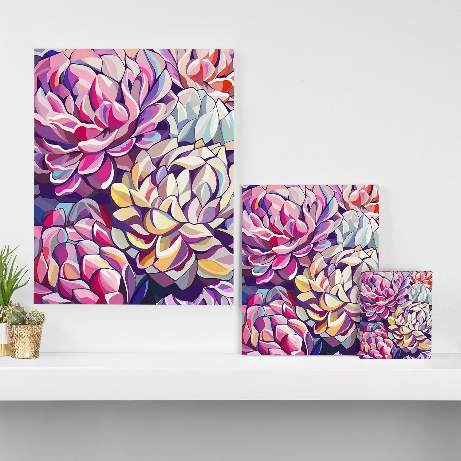 Peonies Canvas Print Gallery Image 3