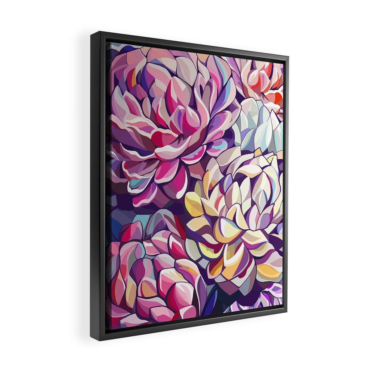Peonies Framed Canvas Print Gallery Image 2
