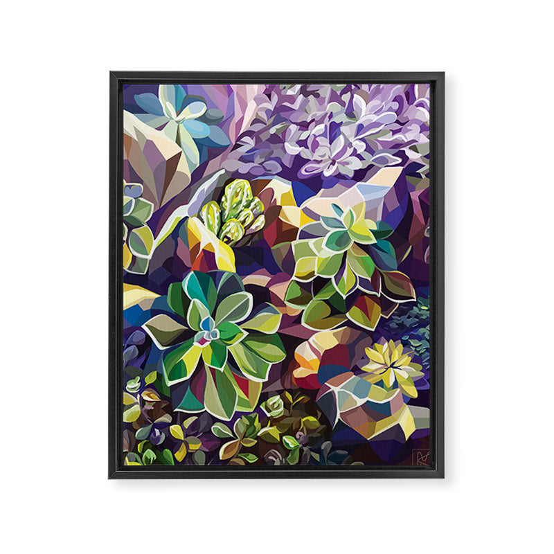 SUCCULENTS Framed Canvas Print Gallery Image 6