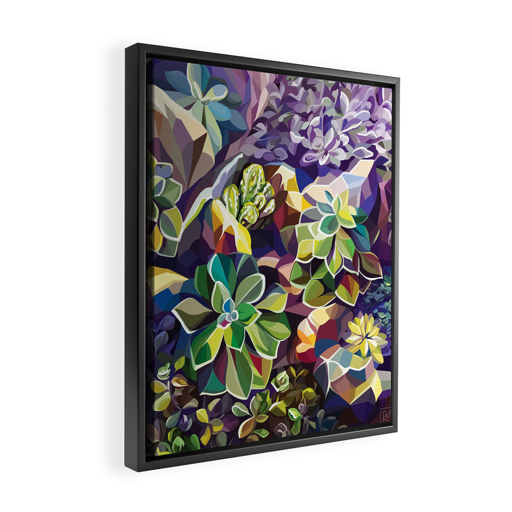 SUCCULENTS Framed Canvas Print Gallery Image 2