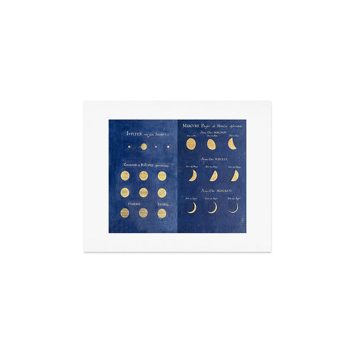 17th-Century Astronomical Art by Maria Clara Eimmart: Phases of Jupiter and Mercury Art Print Gallery Image 1