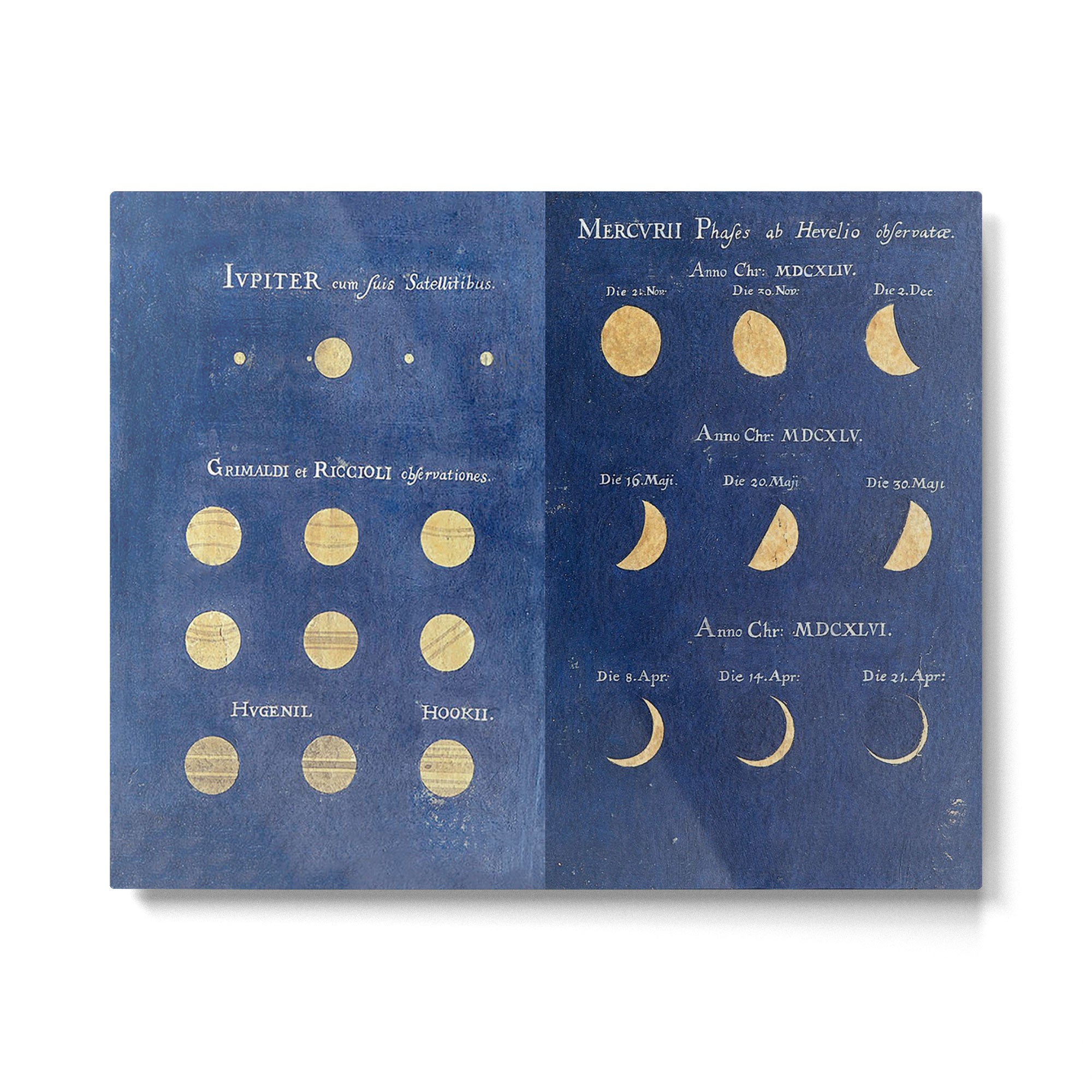 17th-Century Astronomical Art by Maria Clara Eimmart: Phases of Jupiter and Mercury Metal Print Gallery Image 4