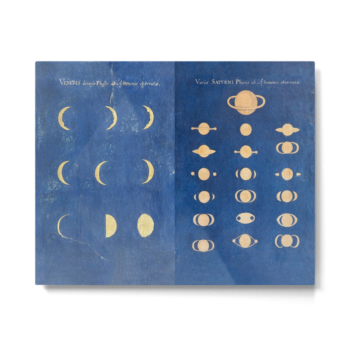 17th-Century Astronomical Art by Maria Clara Eimmart: Phases of Venus and Saturn Metal Print Gallery Image 1