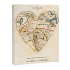 "A Map of the Open Country of a Woman's Heart" by D. W. Kellogg (c. 1833-1842) Canvas Print Gallery Image 6